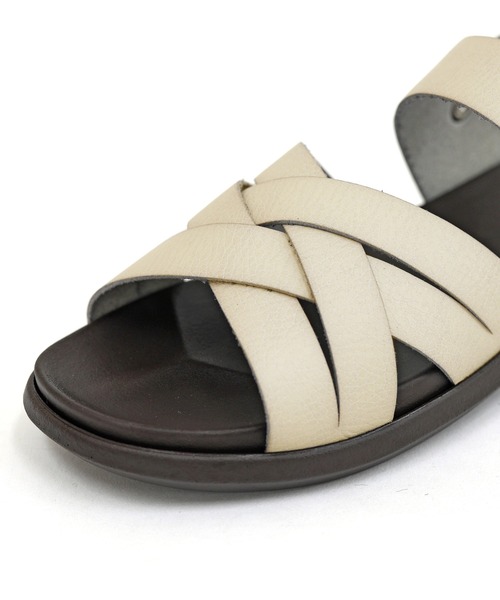 RiiiKa（リーカ）の「【MADE IN JAPAN】【安心の日本製】ダブルクロスサンダル【RiiiKa/リーカ】（サンダル・レディース・ブラウン/ブラック/グレイッシュベージュ/イエロー/キャメル/レッド・LL/M/S/L）」の21枚目の写真