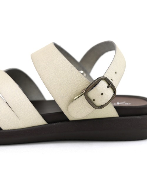 RiiiKa（リーカ）の「【MADE IN JAPAN】【安心の日本製】ダブルクロスサンダル【RiiiKa/リーカ】（サンダル・レディース・ブラウン/ブラック/グレイッシュベージュ/イエロー/キャメル/レッド・LL/M/S/L）」の22枚目の写真