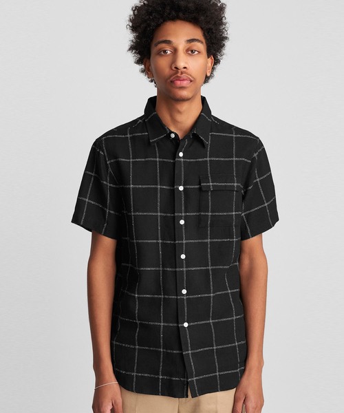 Saturdays NYC（サタデーズ ニューヨークシティ ）の「Laszlo Boucle Window Shirt（シャツ/ブラウス・メンズ・ブラック/ホワイト/ネイビー・M/L/S/X-SMALL/XL）」の3枚目の写真