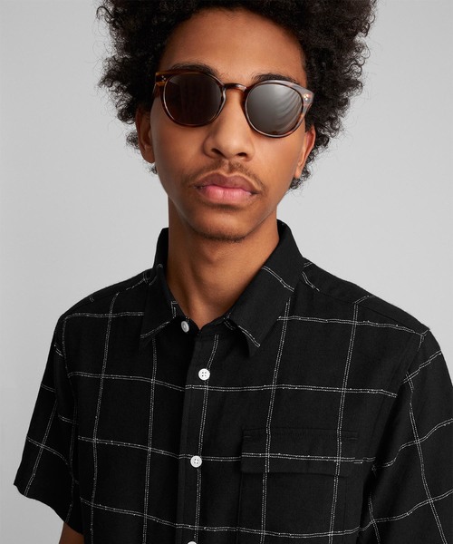 Saturdays NYC（サタデーズ ニューヨークシティ ）の「Laszlo Boucle Window Shirt（シャツ/ブラウス・メンズ・ブラック/ホワイト/ネイビー・M/L/S/X-SMALL/XL）」の4枚目の写真