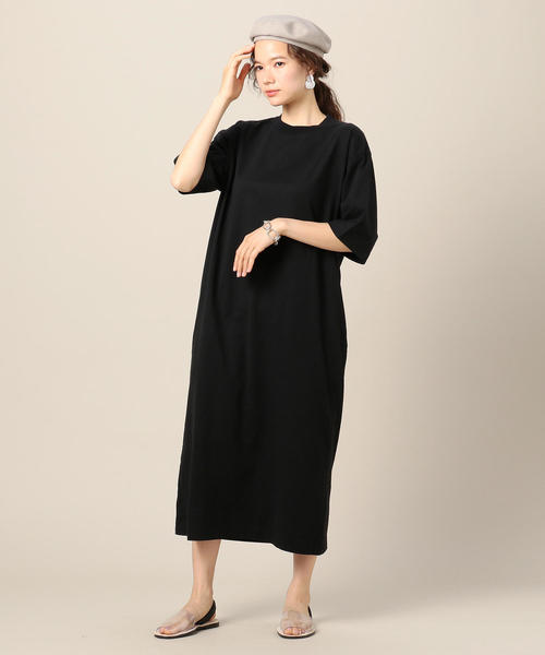 BEAUTY&YOUTH UNITED ARROWS（ビューティーアンドユースユナイテッドアローズ）の「BY∴ コットンTEEワンピース o（ワンピース・レディース・ホワイト/ブラック/オリーブ/ダークブラウン・FREE）」の3枚目の写真