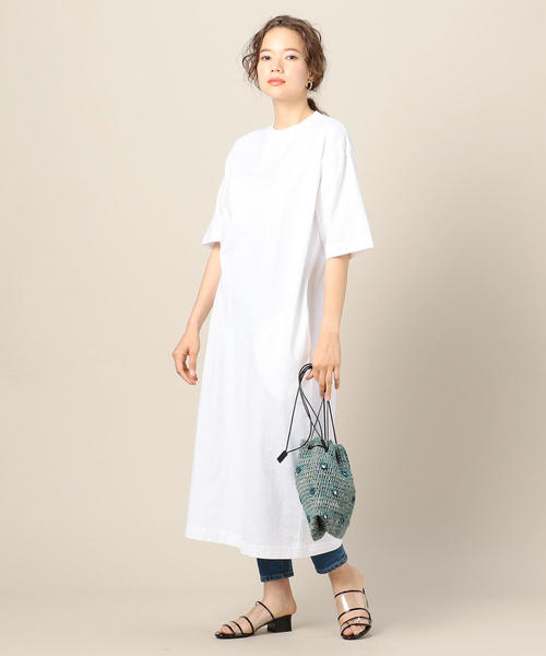 BEAUTY&YOUTH UNITED ARROWS（ビューティーアンドユースユナイテッドアローズ）の「BY∴ コットンTEEワンピース o（ワンピース・レディース・ホワイト/ブラック/オリーブ/ダークブラウン・FREE）」の21枚目の写真