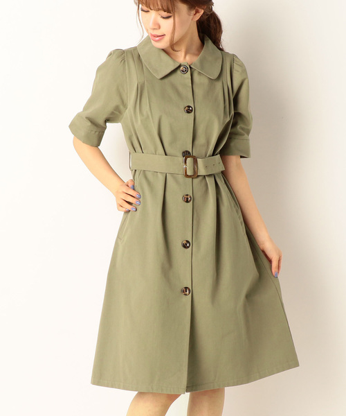 archives（アルシーヴ）の「トレンチ2wayワンピース（ワンピース・レディース・ベージュ/カーキ/マスタード・MEDIUM）」の3枚目の写真