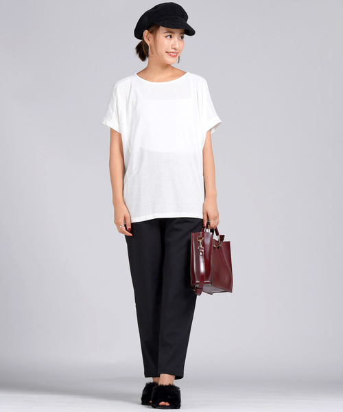 LIPSTAR（リップスター）の「メタルハンドル2WAYバッグ（ハンドバッグ・レディース・ブラック/ボルドー・M）」の13枚目の写真