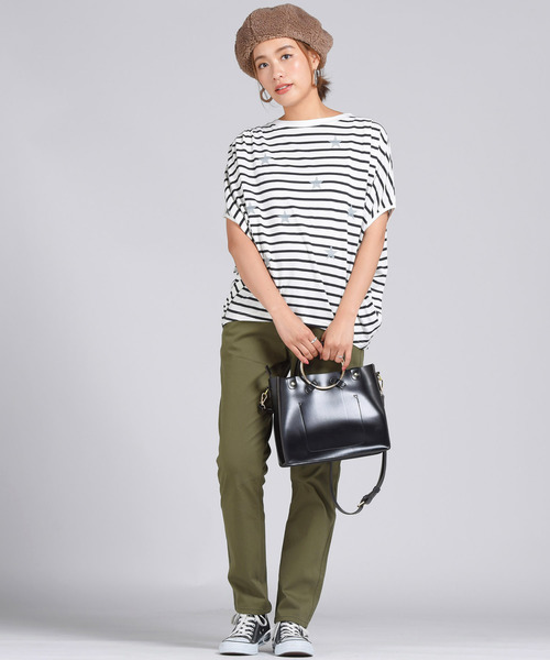 LIPSTAR（リップスター）の「メタルハンドル2WAYバッグ（ハンドバッグ・レディース・ブラック/ボルドー・M）」の14枚目の写真