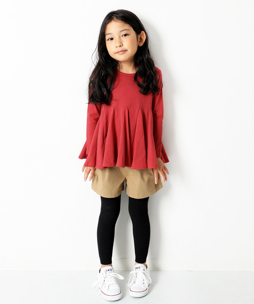 devirock（デビロック）の「3WAYリブタイツ レギンス（レギンス/スパッツ・キッズ・ブラック/杢グレー/ヘザーチャコール/ワイン・S/M/L/LL）」の5枚目の写真