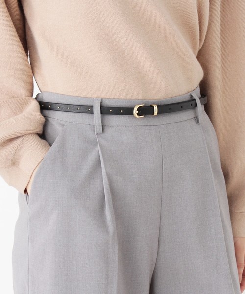 grove（グローブ）の「スタッズ細ベルト（ベルト・レディース・ブラック/ダークブラウン/グレー・00）」の5枚目の写真