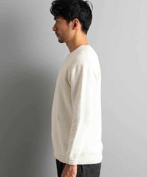 green label relaxing（グリーンレーベルリラクシング）の「MC ウォッシュドカノコ クルーネック ニット ◆（ニット/セーター・メンズ・ブラック/オフホワイト/オレンジ系その他/ロイヤルブルー・S/M/L）」の7枚目の写真