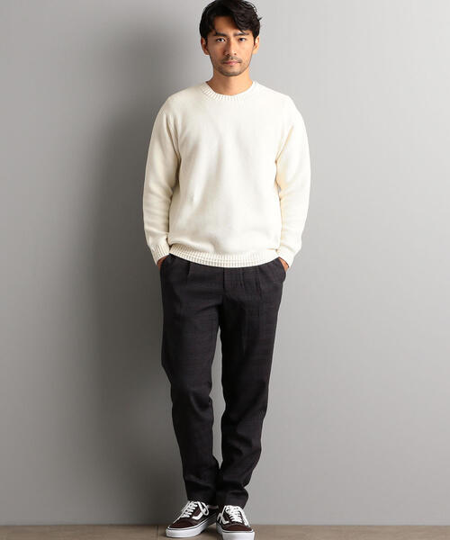 green label relaxing（グリーンレーベルリラクシング）の「MC ウォッシュドカノコ クルーネック ニット ◆（ニット/セーター・メンズ・ブラック/オフホワイト/オレンジ系その他/ロイヤルブルー・S/M/L）」の8枚目の写真