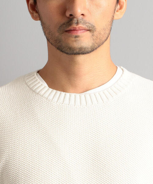 green label relaxing（グリーンレーベルリラクシング）の「MC ウォッシュドカノコ クルーネック ニット ◆（ニット/セーター・メンズ・ブラック/オフホワイト/オレンジ系その他/ロイヤルブルー・S/M/L）」の9枚目の写真