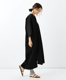 Demi-Luxe BEAMS | TICCA / 別注 キーネック ショートスリーブ ワンピース(ワンピース)