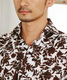MEN'S BIGI 花柄 半袖シャツ フラワー柄プリントレギュラーカラー半袖シャツ｜メンズ