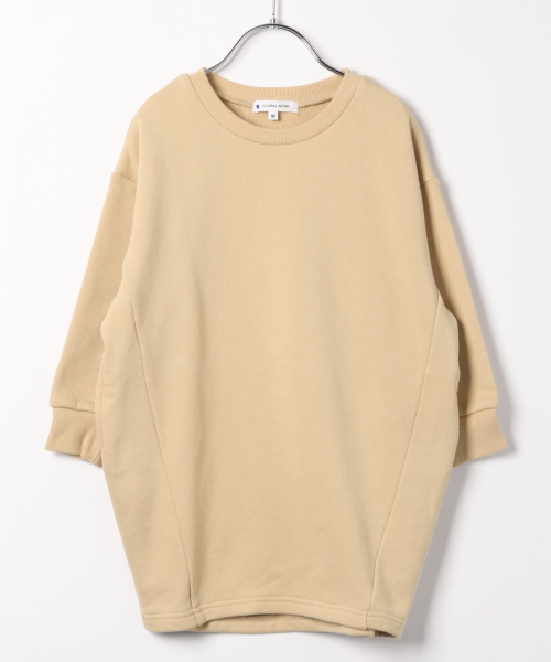 GLOBAL WORK（グローバルワーク）の「【キッズ】コクーンスウェットワンピース/823022（ワンピース・キッズ・ブラック/ベージュ/グレー/レッド・SMALL/MEDIUM/LARGE/X-LARGE/XX-LARGE）」の3枚目の写真