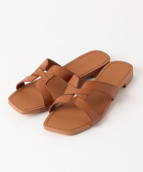 green label relaxing（グリーンレーベルリラクシング）の「CFC スクエアクロス サンダル(1.5cmヒール)（サンダル・レディース・ホワイト/ブラック/ブラウン・S/M/L）」の3枚目の写真