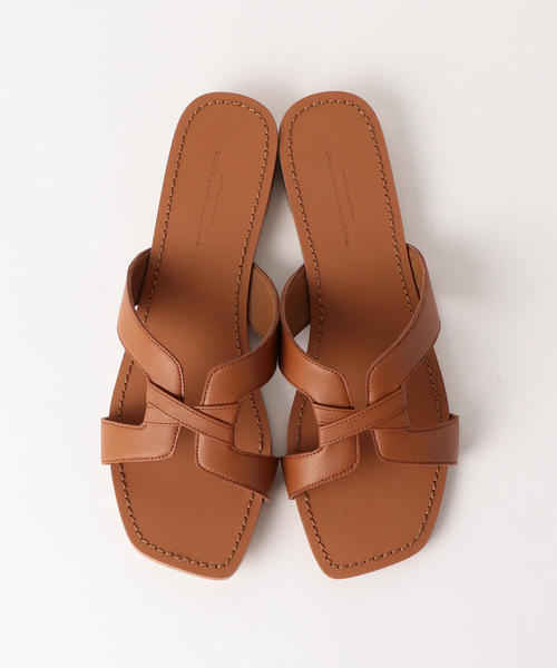 green label relaxing（グリーンレーベルリラクシング）の「CFC スクエアクロス サンダル(1.5cmヒール)（サンダル・レディース・ホワイト/ブラック/ブラウン・S/M/L）」の7枚目の写真