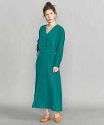 BEAUTY&YOUTH UNITED ARROWS | BY マットデシンフロントボタンVネックワンピース ◆(ワンピース)