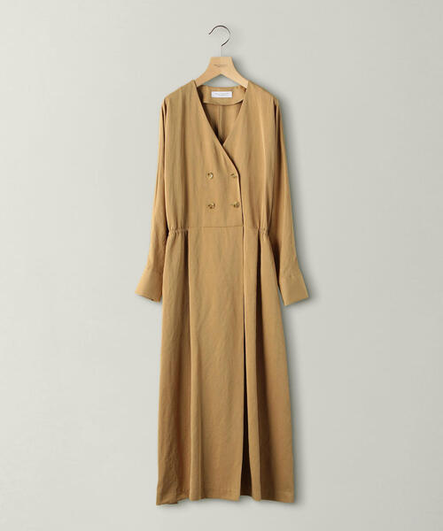 BEAUTY&YOUTH UNITED ARROWS（ビューティーアンドユースユナイテッドアローズ）の「BY マットデシンフロントボタンVネックワンピース ◆（ワンピース・レディース・ケリー/ベージュ/ネイビー・FREE）」の10枚目の写真