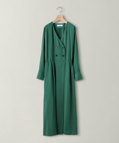 BEAUTY&YOUTH UNITED ARROWS（ビューティーアンドユースユナイテッドアローズ）の「BY マットデシンフロントボタンVネックワンピース ◆（ワンピース・レディース・ケリー/ベージュ/ネイビー・FREE）」の11枚目の写真