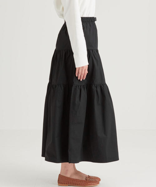 Gramicci ティアードスカート オリーブ Gramicci（グラミチ）の「GRAMICCI/グラミチ リネンコットン