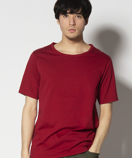 VIRGOwearworks(ヴァルゴウェアワークス)の「PERFECTION HIDDEN V TEE(Tシャツ/カットソー)」|レッド