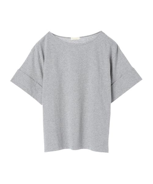 earth music&ecology（アースミュージックアンドエコロジー）の「・ワイドカフスTシャツ ●（Tシャツ/カットソー・レディース・ブラック/パープル/カーキ/アイボリー/ライトブラウン/杢グレー・FREE）」の22枚目の写真