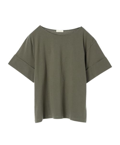 earth music&ecology（アースミュージックアンドエコロジー）の「・ワイドカフスTシャツ ●（Tシャツ/カットソー・レディース・ブラック/パープル/カーキ/アイボリー/ライトブラウン/杢グレー・FREE）」の19枚目の写真