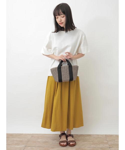 earth music&ecology（アースミュージックアンドエコロジー）の「・ワイドカフスTシャツ ●（Tシャツ/カットソー・レディース・ブラック/パープル/カーキ/アイボリー/ライトブラウン/杢グレー・FREE）」の11枚目の写真