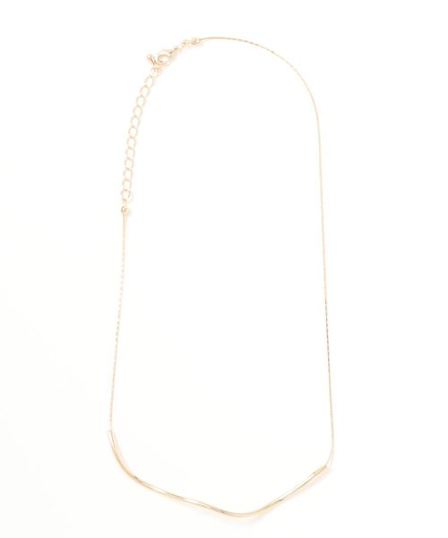 DouDou（ドゥドゥ）の「パイプチェーンネックレス（ネックレス・レディース・シルバー/ゴールド・FREE）」の2枚目の写真