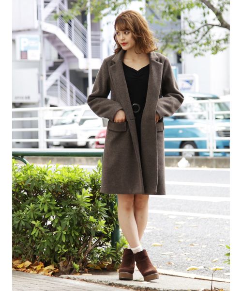 dazzlin（ダズリン）の「チェスターコート（チェスターコート・レディース・ブラウン/ベージュ/オレンジ/ブルー・MEDIUM/SMALL）」の22枚目の写真