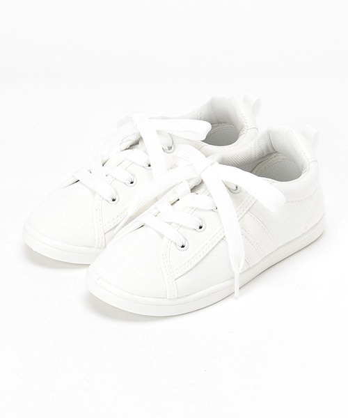 COMME CA ISM（コムサイズム）の「キャンバス　スニーカー（スニーカー・キッズ・ホワイト/ブラック・18cm/19cm/20cm）」の2枚目の写真