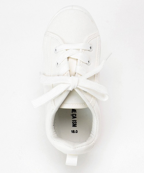 COMME CA ISM（コムサイズム）の「キャンバス　スニーカー（スニーカー・キッズ・ホワイト/ブラック・18cm/19cm/20cm）」の3枚目の写真