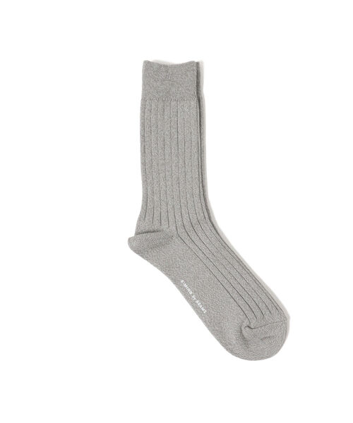 B:MING by BEAMS（ビーミングバイビームス）の「B:MING by BEAMS / リブ クルー ソックス（ソックス/靴下・メンズ・ブラック/ベージュ/グレー/オリーブ/ネイビー/チャコールグレー/ホワイト/インディゴブルー/レッド・ONE SIZE）」の4枚目の写真