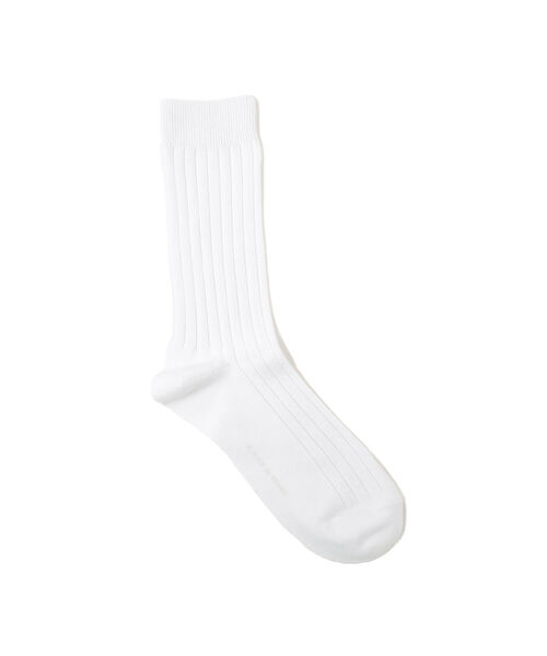 B:MING by BEAMS（ビーミングバイビームス）の「B:MING by BEAMS / リブ クルー ソックス（ソックス/靴下・メンズ・ブラック/ベージュ/グレー/オリーブ/ネイビー/チャコールグレー/ホワイト/インディゴブルー/レッド・ONE SIZE）」の2枚目の写真