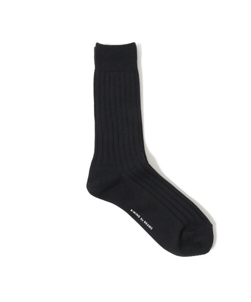B:MING by BEAMS（ビーミングバイビームス）の「B:MING by BEAMS / リブ クルー ソックス（ソックス/靴下・メンズ・ブラック/ベージュ/グレー/オリーブ/ネイビー/チャコールグレー/ホワイト/インディゴブルー/レッド・ONE SIZE）」の3枚目の写真