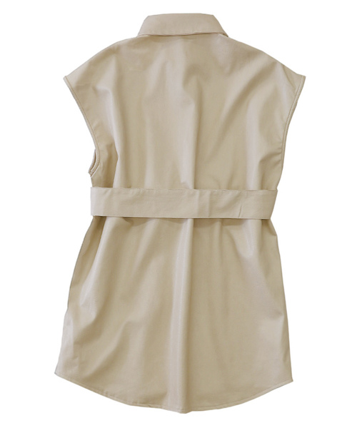 select MOCA（セレクトモカ）の「フェイクレザーベストジャケット（その他アウター・レディース・ベージュ/ライトカーキ/ライトベージュ・FREE）」の18枚目の写真