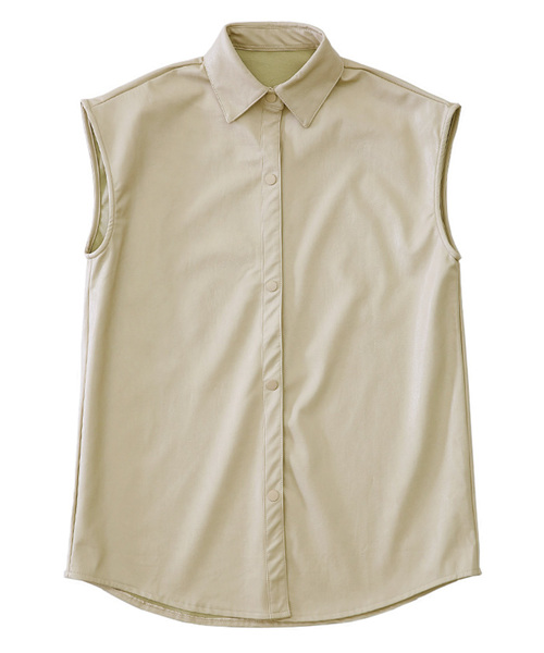 select MOCA（セレクトモカ）の「フェイクレザーベストジャケット（その他アウター・レディース・ベージュ/ライトカーキ/ライトベージュ・FREE）」の19枚目の写真