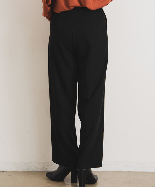 Aunt Marie's（アントマリーズ）の「AUNT MARIE'S ハイウエストワイドカラースラックスパンツ（スラックス・レディース・ブラック/ブルー/マスタード・SMALL/MEDIUM）」の5枚目の写真