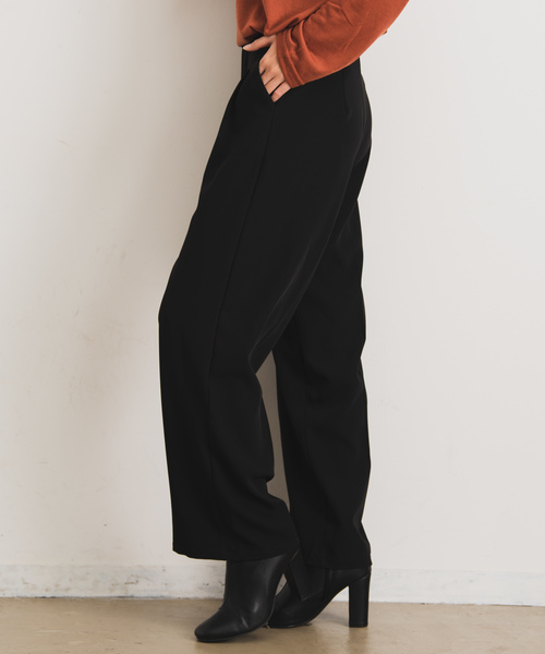 Aunt Marie's（アントマリーズ）の「AUNT MARIE'S ハイウエストワイドカラースラックスパンツ（スラックス・レディース・ブラック/ブルー/マスタード・SMALL/MEDIUM）」の10枚目の写真