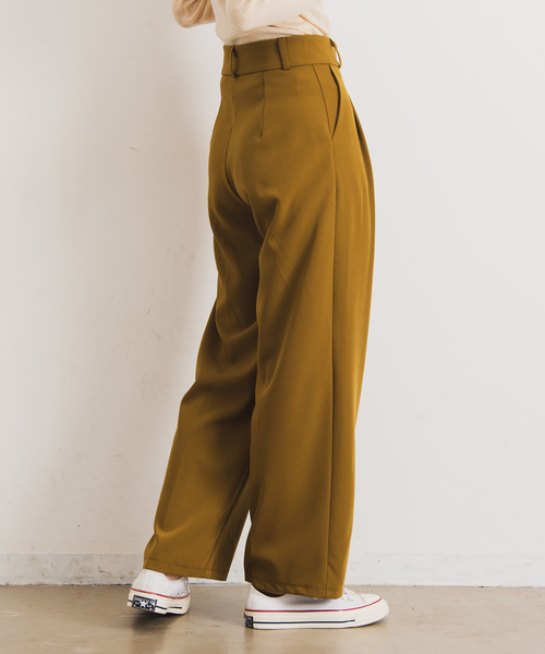 Aunt Marie's（アントマリーズ）の「AUNT MARIE'S ハイウエストワイドカラースラックスパンツ（スラックス・レディース・ブラック/ブルー/マスタード・SMALL/MEDIUM）」の8枚目の写真