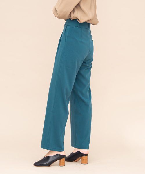 Aunt Marie's（アントマリーズ）の「AUNT MARIE'S ハイウエストワイドカラースラックスパンツ（スラックス・レディース・ブラック/ブルー/マスタード・SMALL/MEDIUM）」の16枚目の写真