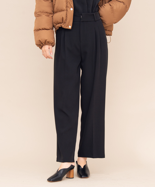 Aunt Marie's（アントマリーズ）の「AUNT MARIE'S ハイウエストワイドカラースラックスパンツ（スラックス・レディース・ブラック/ブルー/マスタード・SMALL/MEDIUM）」の21枚目の写真