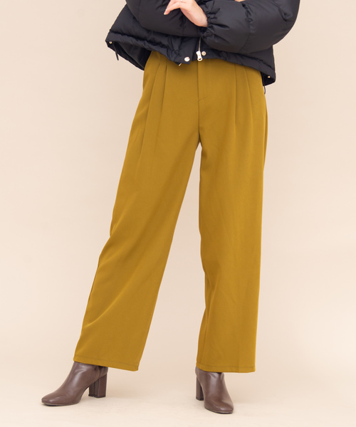 Aunt Marie's（アントマリーズ）の「AUNT MARIE'S ハイウエストワイドカラースラックスパンツ（スラックス・レディース・ブラック/ブルー/マスタード・SMALL/MEDIUM）」の18枚目の写真