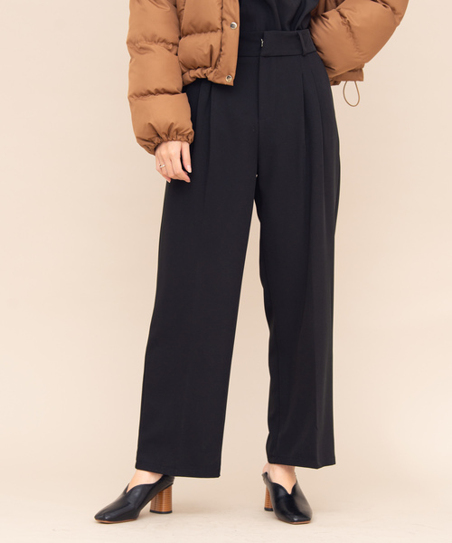 Aunt Marie's（アントマリーズ）の「AUNT MARIE'S ハイウエストワイドカラースラックスパンツ（スラックス・レディース・ブラック/ブルー/マスタード・SMALL/MEDIUM）」の11枚目の写真