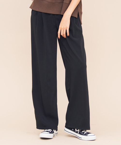 Aunt Marie's（アントマリーズ）の「AUNT MARIE'S ハイウエストワイドカラースラックスパンツ（スラックス・レディース・ブラック/ブルー/マスタード・SMALL/MEDIUM）」の14枚目の写真