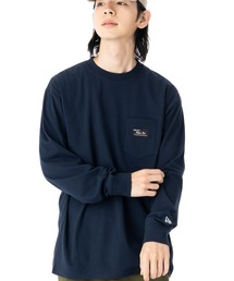 オンスポッツ別注 ニューエラ Tシャツ 長袖 ポケット BLACK PATCH NEW ERA ロンT