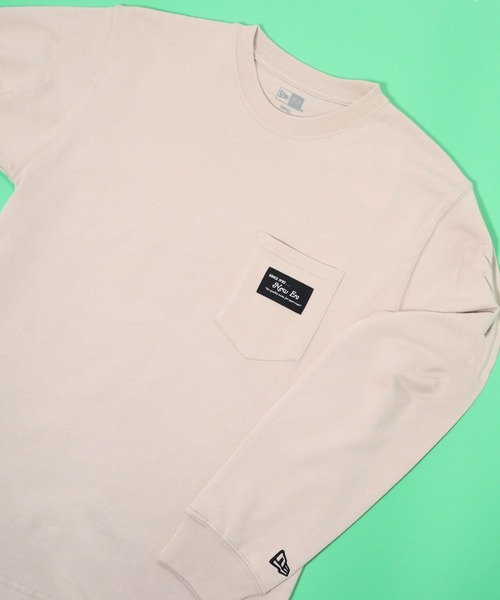 NEW ERA（ニューエラ）の「オンスポッツ別注 ニューエラ Tシャツ 長袖 ポケット BLACK PATCH NEW ERA ロンT（Tシャツ/カットソー・メンズ・ホワイト/ブラック/ベージュ/オリーブ/ネイビー/ベージュ系その他/グレー/ベージュ系その他2/ネイビー系・MEDIUM/LARGE/X-LARGE/SMALL/XX-LARGE）」の4枚目の写真