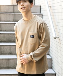 オンスポッツ別注 ニューエラ Tシャツ 長袖 ポケット BLACK PATCH NEW ERA ロンT