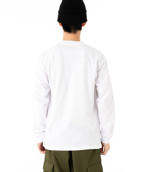 NEW ERA（ニューエラ）の「オンスポッツ別注 ニューエラ Tシャツ 長袖 ポケット BLACK PATCH NEW ERA ロンT（Tシャツ/カットソー・メンズ・ホワイト/ブラック/ベージュ/オリーブ/ネイビー/ベージュ系その他/グレー/ベージュ系その他2/ネイビー系・MEDIUM/LARGE/X-LARGE/SMALL/XX-LARGE）」の18枚目の写真
