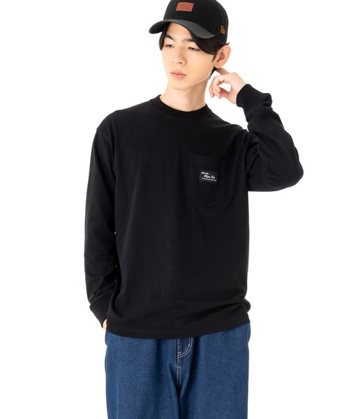 NEW ERA（ニューエラ）の「オンスポッツ別注 ニューエラ Tシャツ 長袖 ポケット BLACK PATCH NEW ERA ロンT（Tシャツ/カットソー・メンズ・ホワイト/ブラック/ベージュ/オリーブ/ネイビー/ベージュ系その他/グレー/ベージュ系その他2/ネイビー系・MEDIUM/LARGE/X-LARGE/SMALL/XX-LARGE）」の21枚目の写真