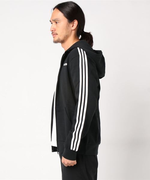 adidas(アディダス)の「adidas/アディダス FSG92 DQ3101 パーカー(パーカー・メンズ・ブラック×ホワイト・M/L/O)」の2枚目の写真